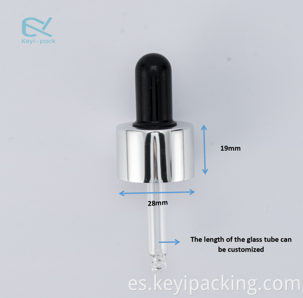 silicone teat aluminum closure with glass tube dropper